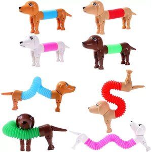 Easter Egg fillers, Dog pop Tubes, Easter Basket Stuffers, Dachshund Fidget Toy